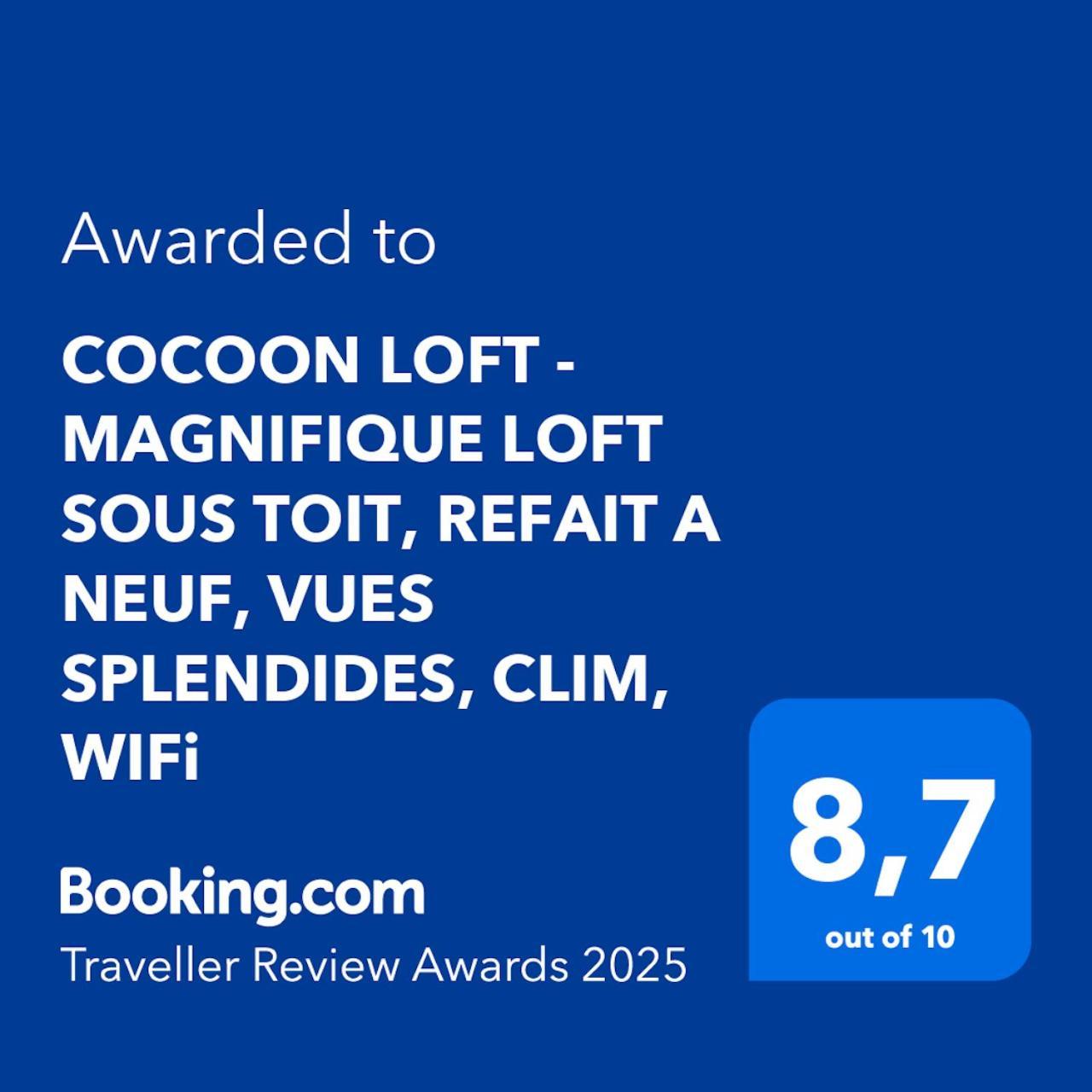 Cocoon Loft - Magnifique Loft Sous Toit, Refait A Neuf, Vues Splendides, Clim, Wifi Nice Exterior foto